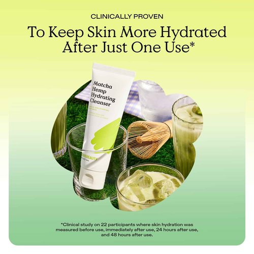 KraveBeauty Matcha Hemp Hydrating Cleanser Duo – Korean-Inspired Daily Gentle Face Wash, Supports Skin Barrier, Hydrating & Non-Stripping, Vegan & Cruelty-Free, 4.05 fl oz x2