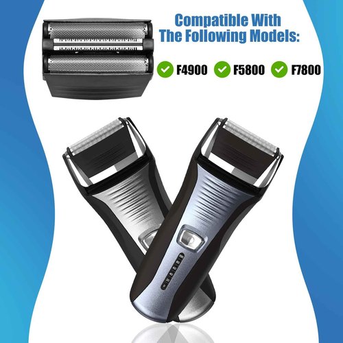 Shaver Replacement Foil Compatible with Remington TITANIUM-X Flex & Pivot Foil and Cutter F5800 & F7800,Shaver heads Fit for Remington F4900,F5800,F7800 (2 Pack)