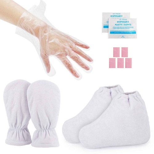200pcs Paraffin Bath Liners for Hand & Paraffin Bath Mitts, Segbeauty Plastic Thermal Mitten Bags, Heated Hand SPA Mittens for Women, Glove Mitt Liner Covers for Paraffin Wax Machine