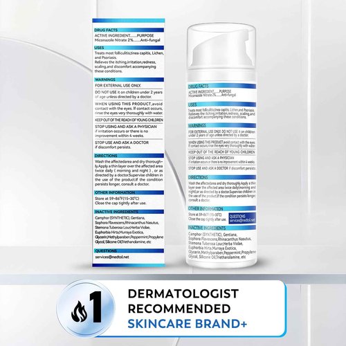 Nedtol Folliculitis Treatment Cream, 7X Fast-Acting Antibacterial Ointment for Scalp, Face & Body, Relieves Itching, Redness & Bumps, Intensive Skin Therapy – 120g
