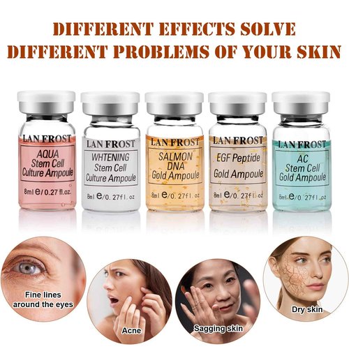BB Facial Glow Starter Kit Serum Hyaluronic Acid Essence Skin Care Set 0.27oz 12 Vials, Skin Care Serum for Face BB Radiance Facial Kit