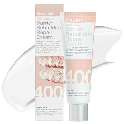 COSYUREE Collagen + PDRN Repair Cream, Moisturizer for Hydrating & Pore Care & Blemish Care, Korean Vegan Skin Care for All Skin Types, 50ml (1.69 fl oz)