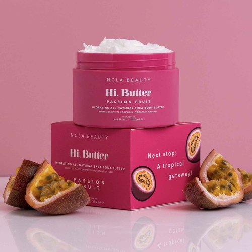 NCLA - Hi, Butter Natural Shea Body Butter | Vegan, Cruelty-Free, Clean Skincare (Passionfruit, 6.8 oz | 200 ml)