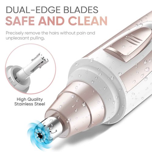ZORAMI Ear and Nose Hair Trimmer Clipper - 2025 Professional Painless Hair Trimmer Black & Pink