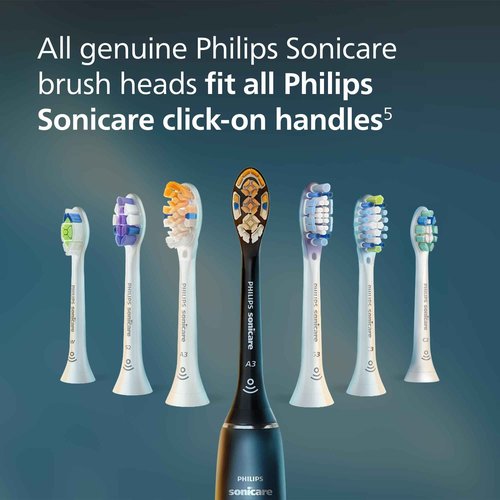 Philips Sonicare S2 Sensitive - Genuine Replacement Electric Toothbrush Heads, White, 2 Pack, HX6052/77