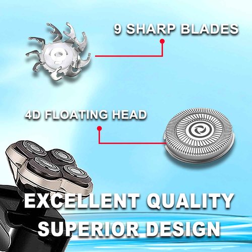 Head Shaver Replacement Heads Compatible with Sk-ull Shaver Pitbull Gold PRO, Pitbull Silver PRO, Palm, Pitbull Platinum PRO, Electric Razor Replacement head for Superior Shaving (16 PACKS)