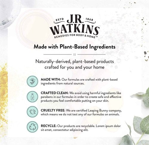 J.R. Watkins Body Cream, Aloe & Green Tea, 3.3-Ounce Tubes (Pack of 4)