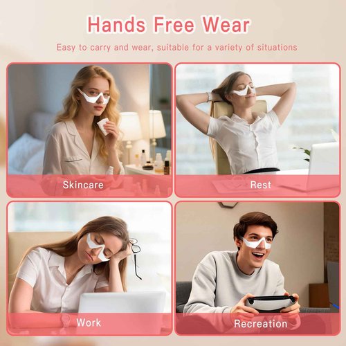 HGHJHVJ Red Light Therapy Eyelift Device, Under Eye Red Light Therapy Massager with Microcurrent, Under Eyes Glasses Treatment Eye Bags Dark Circles Puffiness Wrinkles Fine Lines