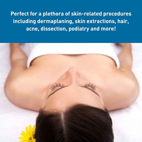 BodyMed Dermaplaning Blades #10 in Stainless Steel, 100 PCS - Disposable, Sterile Scalpel Blades for Estheticians, Facial Exfoliation, Hair Removal, Skin Care, Surgical & Podiatry Use