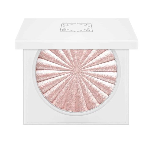 Pressed Highlighter Face Makeup | Flash - A Soft Pearl Pink | Pearl Shimmer Liquid-To-Baked Powder Highlighter | Refillable Pan | Cruelty-Free Beauty Essential | 7g |