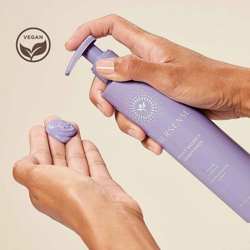 INNERSENSE Organic Beauty - Bright Balance Purple Toning Conditioner | Coconut + Pumpkin Seed Oil to Nourish + Moisturize Light + Gray Hair | Non-Toxic, Cruelty-Free | Paraben Free (10 fl oz | 295 ml)