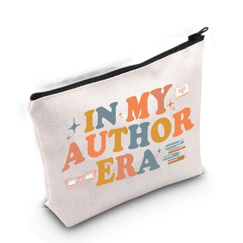 Gzrlyf Novel Writer Makeup Bag - Author Themed Gift for Women - Novelist Cosmetic Bag (In My Author)