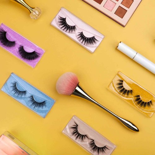 Wholesale Mixed Lashes Pack 3D Faux Mink Eyelashes 5 Style 50 Pairs Fluffy Volume Natural Charming Look Medium Length Eyelashes Cotton Band Handmade Reusable Soft False Eyelashes (5 styles-50 pairs)