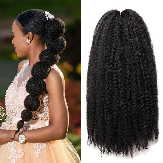 1 Pack 18 Inch Marley Braiding Hair Twists Marley Twist Braids Hair Long Afro Kinky Marley Hair for Butterfly Locs Crochet Hair(1B#)