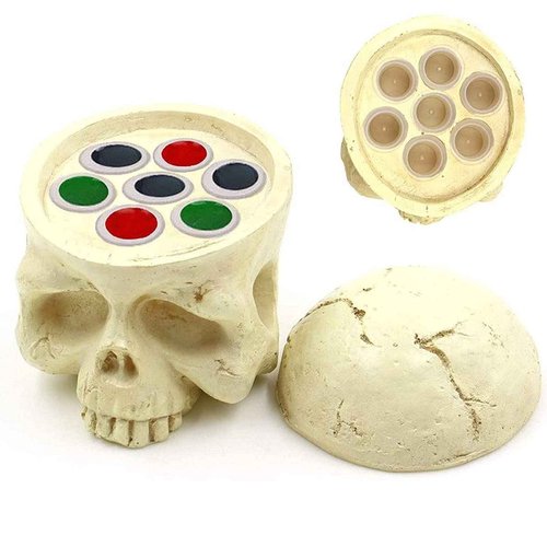 Tattoo Ink Cups Holder, SOTICA Ink Caps Holder Stand Lots Design Hard Skull Resin Tattoo Ink Caps Cups Holder Stand for Permanent Makeup Tattooing Tool