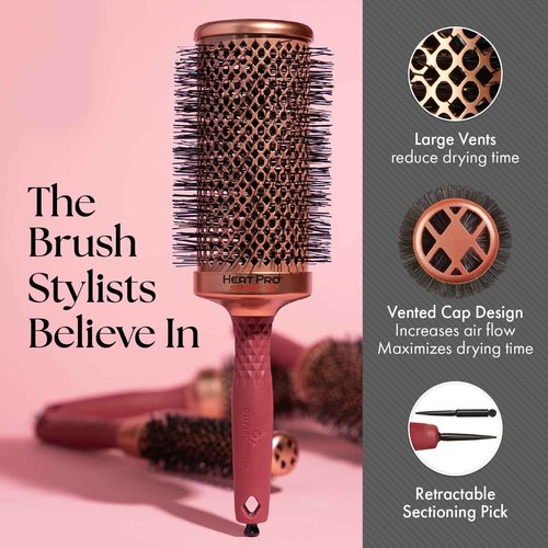Olivia Garden HeatPro Speed XL Non-Electrical Fast-Drying Round Thermal Brush – 1 3/4” Barrel