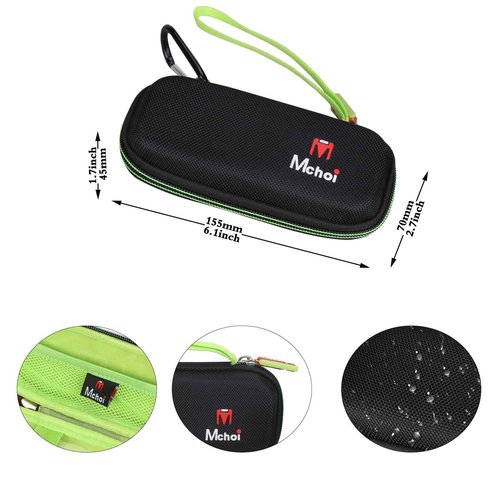 Mchoi Hard Carrying Case Fits for Gillette Fusion5 Men’s Razor & Proglide Shield Men's Razor, Case Only (Black, Green)