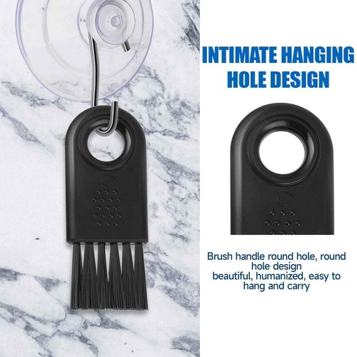 8 Pcs Shaver Cleaning Brush Set for Electric Hair Clippers - Razor Cleaner Nylon Hair Brush Set (Black)