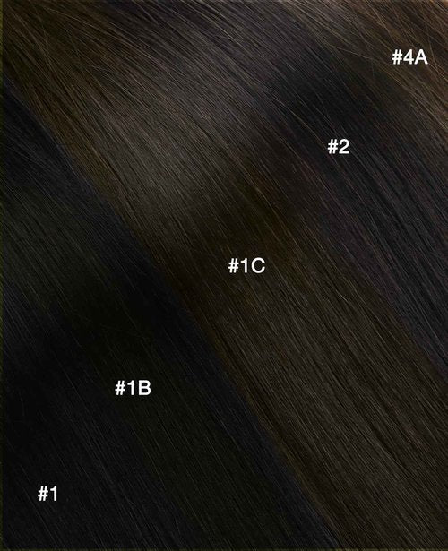 GOO GOO Invisi Edge Tape in Hair Extensions Human Hair, 1 Jet black 20pcs 14inch 50g, Virgin Remy Hair, Seamless Injected Tape, Natural Look