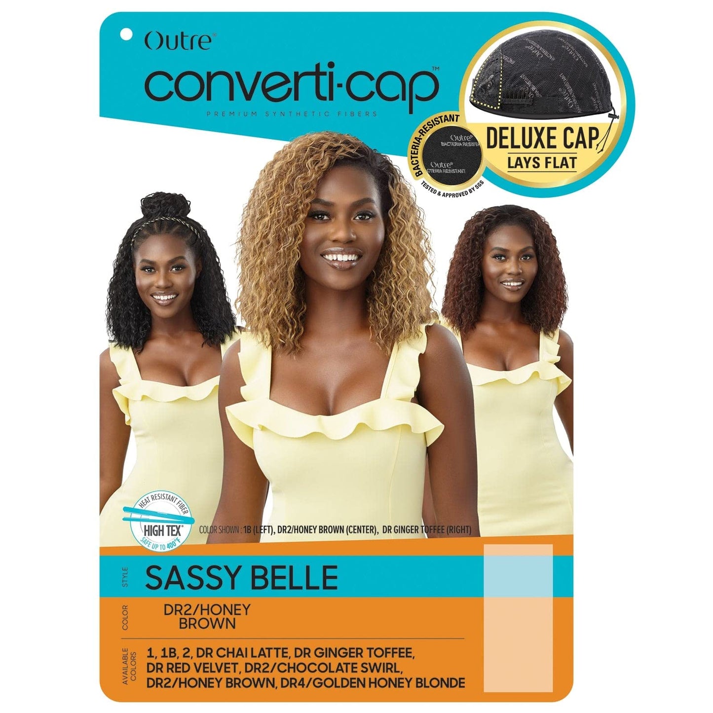 Outre Converti Cap Wig Deluxe Cap Lays Flat SASSY BELLE (DRCHILAT)