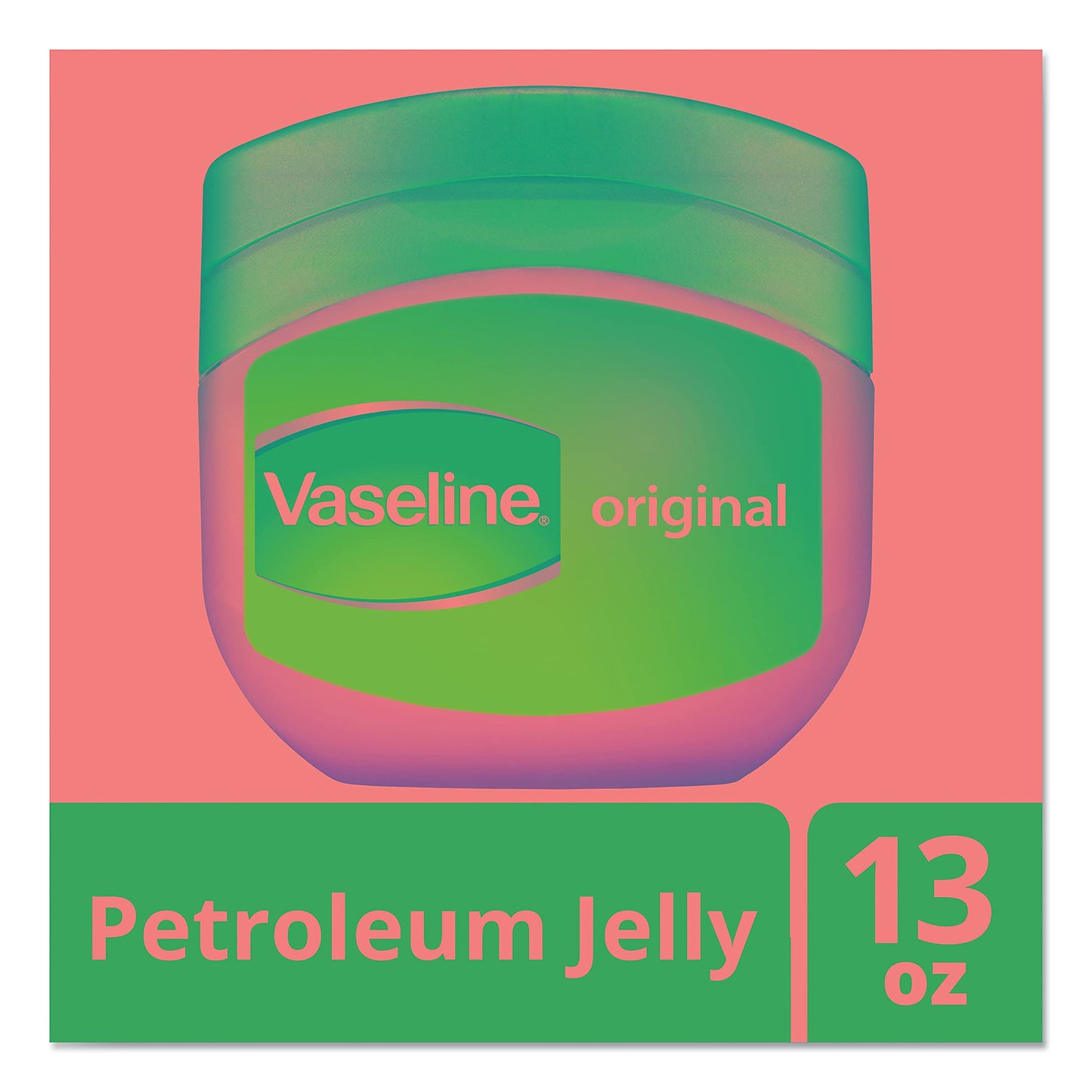 Vaseline Original Petroleum Jelly 13 oz - Hypoallergenic Moisturizer for Dry Skin, Non-Comedogenic Gel