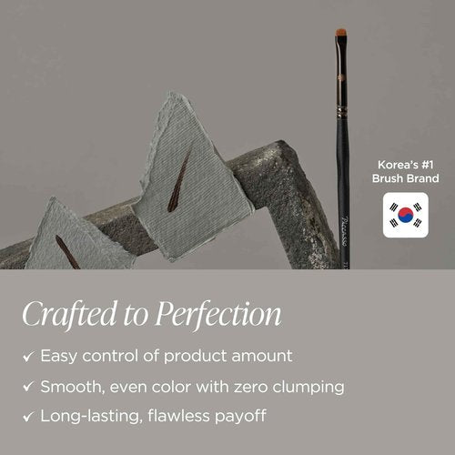 Piccasso 717 Eyeliner Brush – Ultra-Fine Angled Brush for Gel and Liquid Eyeliner, Precision Eye Makeup Tool for Tightlining and Winged Liner, Professional Eye Makeup and Eyeshadow Brush