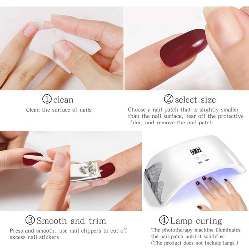 JMEOWIO Semi Cured Gel Nail Strips Halloween Black Gel Nail Stickers Nails Art Design Decoration Accessories