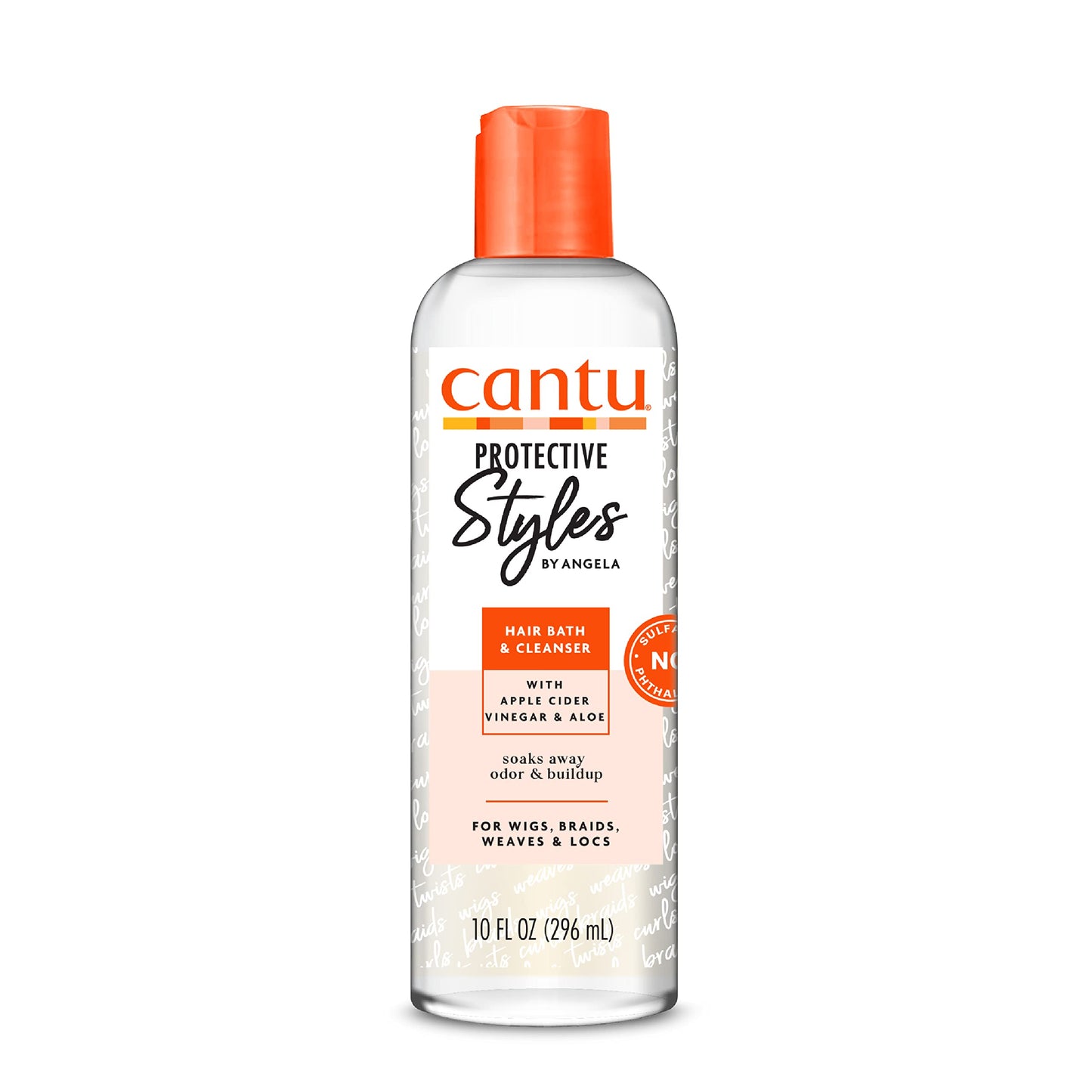 Cantu Protective Styles by Angela Hair Bath & Cleanser with Apple Cider Vinegar & Aloe, 10 Ounce