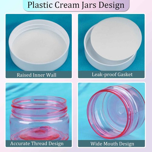 Cosywell Cream Jars for Toiletries Silicone & PP Travel Size Toiletries 8PCS TSA Approved Leak-proof Travel Size Containers Refillable Cosmetic Containers with Lid for Lotion Makeup Cosmetics