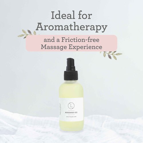 Lizush Eucalyptus Massage Oil, Moisturizing Nourishing and Reviving Massage Oil for Silky Skin, 4 oz Pampering Body Oil for Men, Women, Natural, Vegan and Non GMO, Premium Oils Handmade in the USA