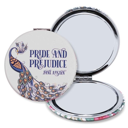 Steel Mill & Co Compact Mirror, Small Handheld Travel Mirror for Purse, Book Lovers/Book Club Stocking Stuffer Gift, Pride and Prejudice