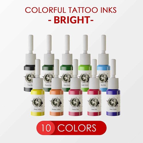 Tattoo Kit, Wormhole Tattoo Pen Kit Complete Tattoo Practice Kit Rotary Tattoo Machine Kit with 20pcs Tattoo Cartridge Needles, 10pcs Tattoo Inks Tattoo Gun Kit Beginner WTK086