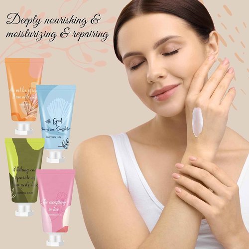 72 Pcs Christian Hand Lotion Bulk Gifts for Women Bible Verse Mini Travel Hand Cream Religious Thanksgiving Christmas Gift for Church Members Prayers Teachers Coworkers Homeless