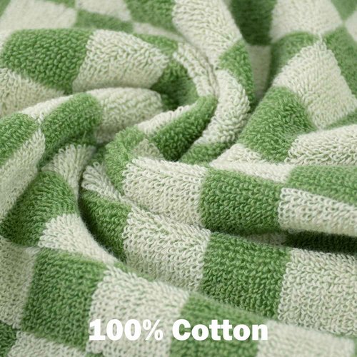 Jacquotha Washcloths 12 Pack Checkered - Wash Cloths for Showering (13"x13") in 4 Colors, Multi-Purpose Bathroom Face Cloths, Soft and Cute