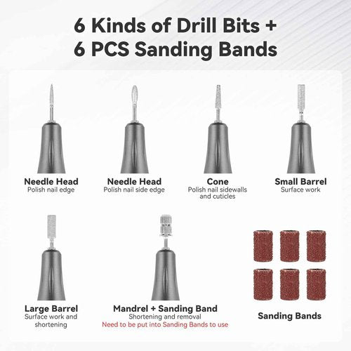 SG705 Mobile Drill Portable Nail Mobile Drill for Professional Manicure and Pedicure, Precision Electric Nail Tool for Smooth Nail Shaping and Polishing, Cordless and Rechargeable