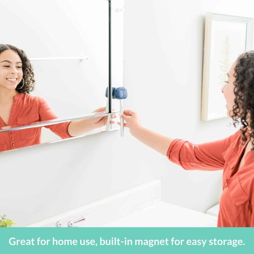 Bril UV-C Toothbrush Sanitizer, Portable Cleaner, Travel Cover, Magnetic Holder, and Rechargeable Case for Any Size Toothbrush, White