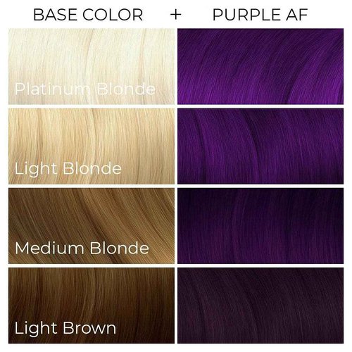 Arctic Fox Semi-Permanent Hair Dye, Vegan & Cruelty-Free, Conditioning, Ammonia-Free, Long Lasting, Purple AF, For All Hair Types, 8 Fl Oz (Pack of 2)