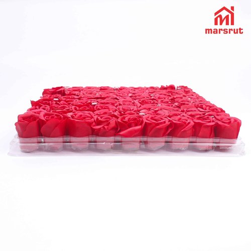 Marsrut 81Pcs Bath Soap Rose Flower, Scented Soap Rose Petals Body Soap for Valentine's Day, Wedding, Anniversary, Birthday, for Her Red