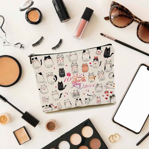 Durfk 10th Birthday Gifts for Girls, Birthday Gifts for 10 Year Old Girls Ideas, 10th Birthday Decorations Makeup Bags for Her, Sister, Daughter, Niece