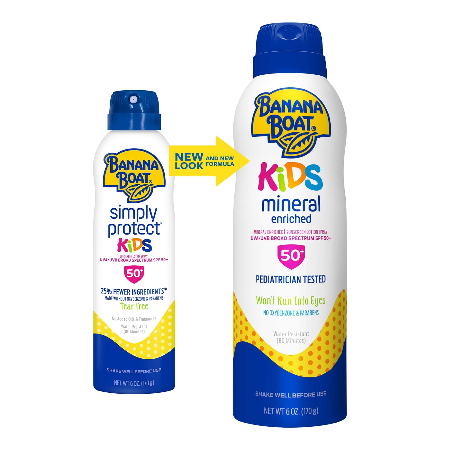 Banana Boat Kids Mineral Enriched, Broad Spectrum Sunscreen, SPF 50+, Pack of 1, 9.5 oz.