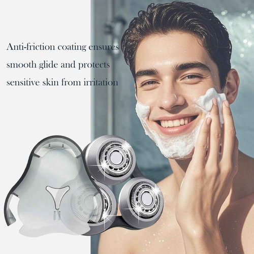 SH90 Replacement Heads Compatible with Philips Norelco Series 9000/S8000/Shavers (SW9700/SW6700/S9XXX/S8XXX/S9311/S9721) - 1-Step Installation, Whole Head Includes Brush & Clip