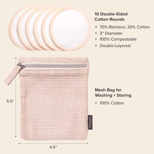 Paula’s Choice SKIN BALANCING Pore-Reducing Toner & Reusable Cotton/Bamboo Pads Duo, for Toner, Exfoliants & Makeup Remover, Eco-Friendly, Fragrance-Free, Set of 2