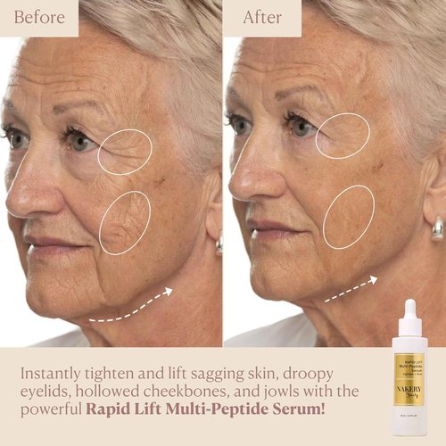 Nakery Collagen Peptide Serum for Women - Rapid Lift Face Serums for Anti Aging Face Tightening and Lifting - Multi Peptides Collagen Serum for Face & Crepey Skin to Firm Wrinkles & Sagging Skin