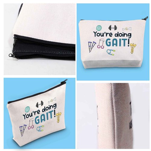 GJTIM PT Gift Physiotherapy Gift Physical Therapy Zipper Pouch Physical Therapist Graduation Gift You’re Doing Gait Makeup Bag (Doing Gait Bag)