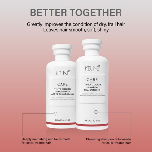 Keune Care Tinta Color Shampoo, Sulfate-Free & UV-Protecting Cleanser with Triple Color Protection, 10.1 Fl Oz