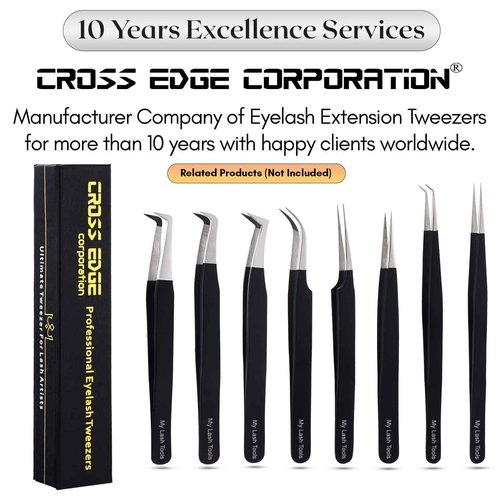 My Lash Tools New Isolation Lash Tweezers Eyelash Extensions Best for Individual Isolation & Classic Lashes Japanese Stainless Steel Lightweight Precision Lashing Twisers (Matte-Black)
