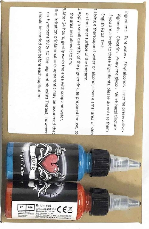 BaodeLi Tattoo Ink Set,14Pcs Tattoo Ink 1oz 30ml/Bottle for 3D Makeup Beauty Skin Body Art,Tattoo Inks Pigment Kit for Professionals and Beginners Use (14 Colors,Black,Red,White ect)