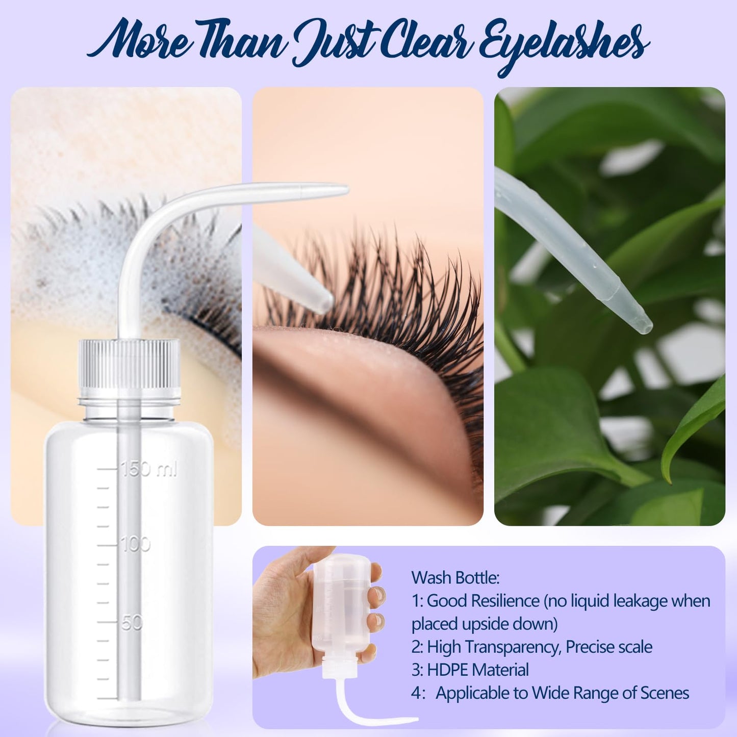 LZM Lash Shampoo Kit Lash Cleaning - Lash Wash Cleaning Kit with Fan for Cluster Lash/Eyelash Extensions/False Lash, Lash Bath, Lash Foam, Lash Soap, Lash Care, Wash Bottle, Sulfate & Oil Free, 60ml