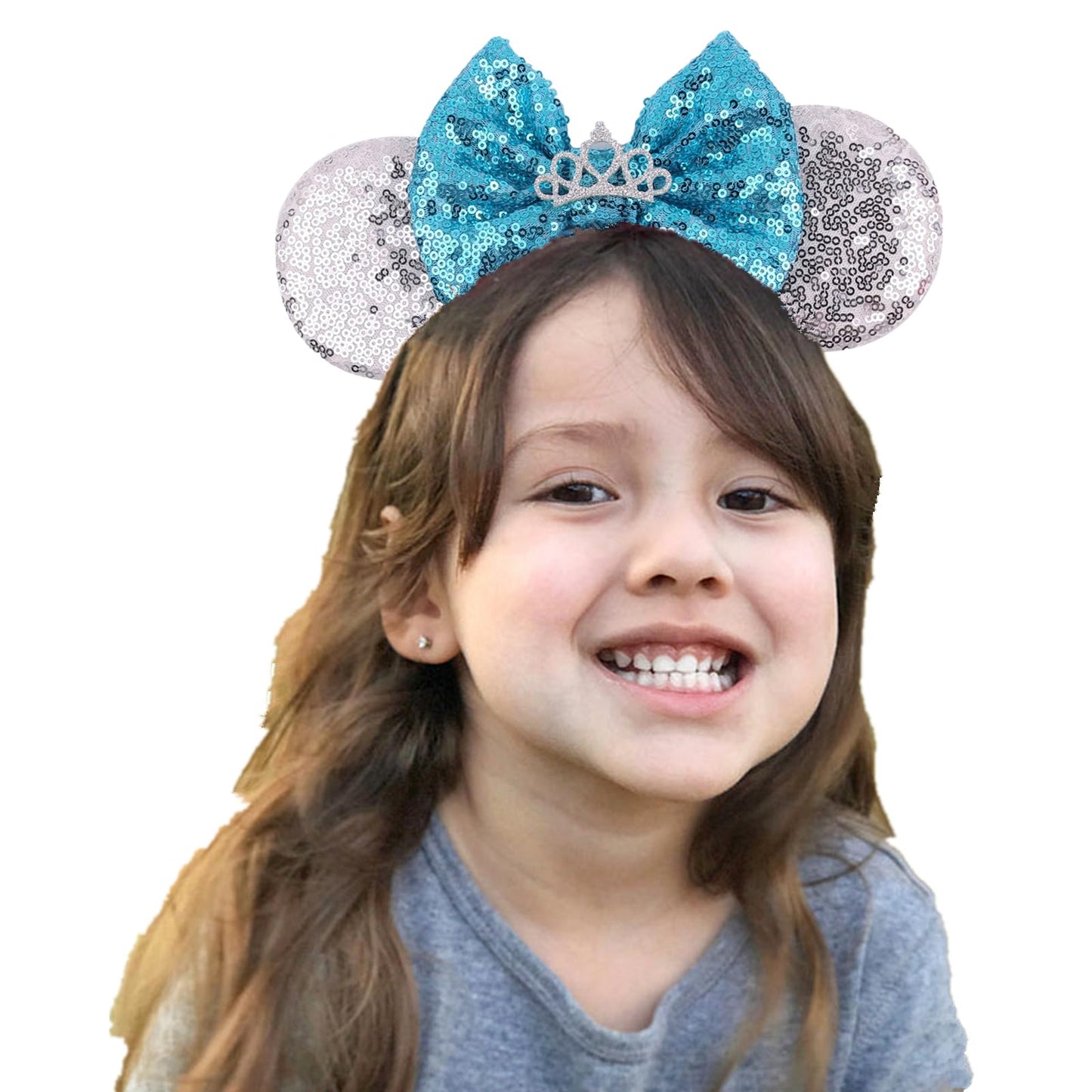 JOYFISCO Mouse Ears Headbands Shiny Bow Mouse Ears Headband Glitter Party Princess Decoration Cosplay Costume for Women Girls