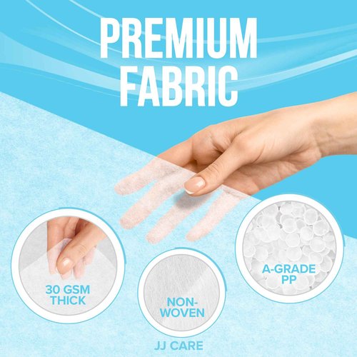 JJ CARE Disposable Massage Table Sheets - 60 Sheets [24" x 390 feet, 1 Roll] - 50% Thicker Perforated Massage Bed Cover, Non-Woven Disposable Roll for Massage Table for Waxing, Facial, Tattoo, & Spa